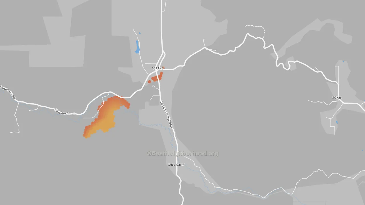Bike Grade map of Rogue Elk, OR