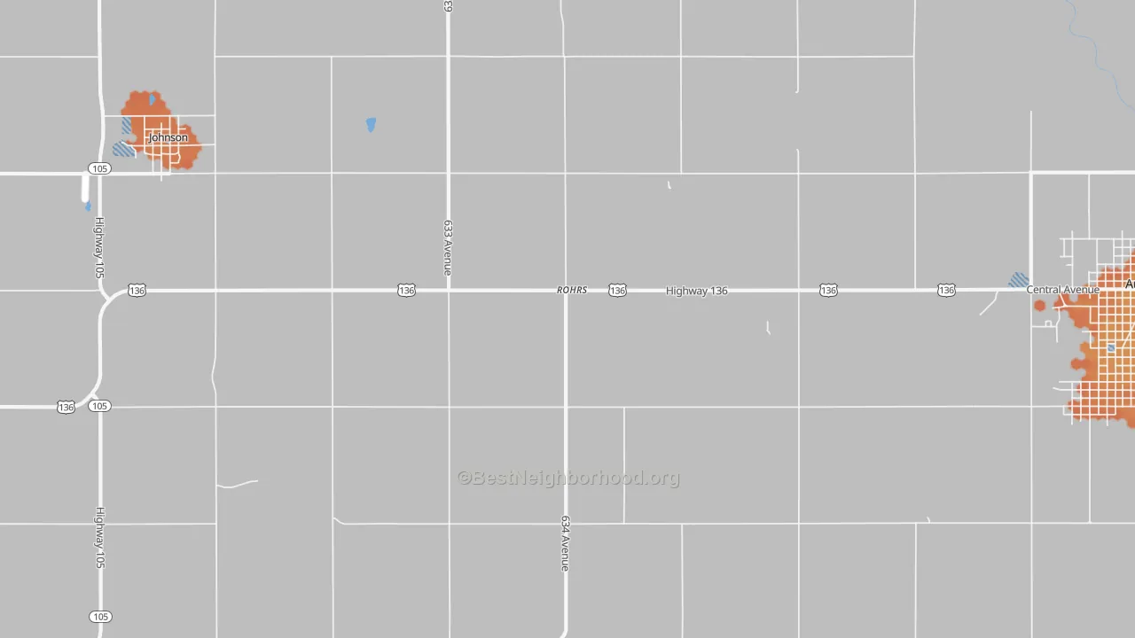 Bike Grade map of Rohrs, NE