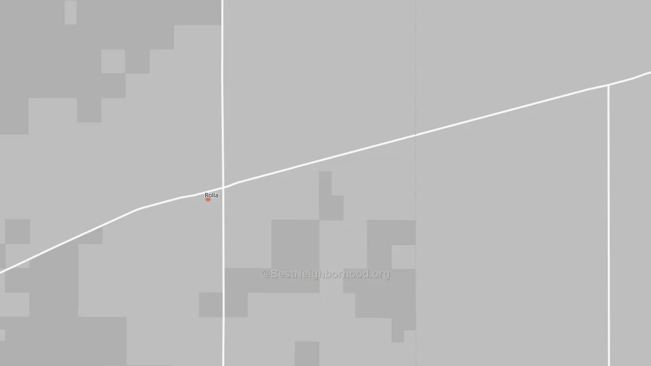 Bike Grade map of Rolla, KS