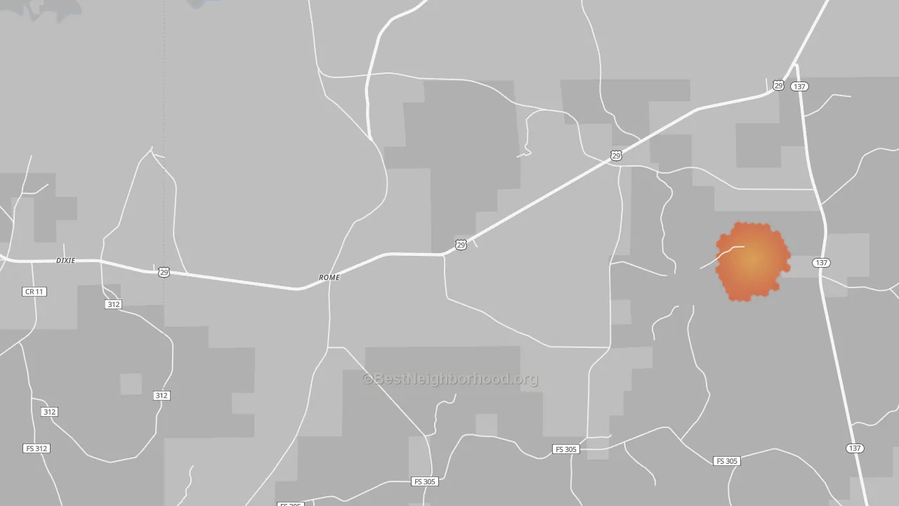 Bike Grade map of Rome, AL