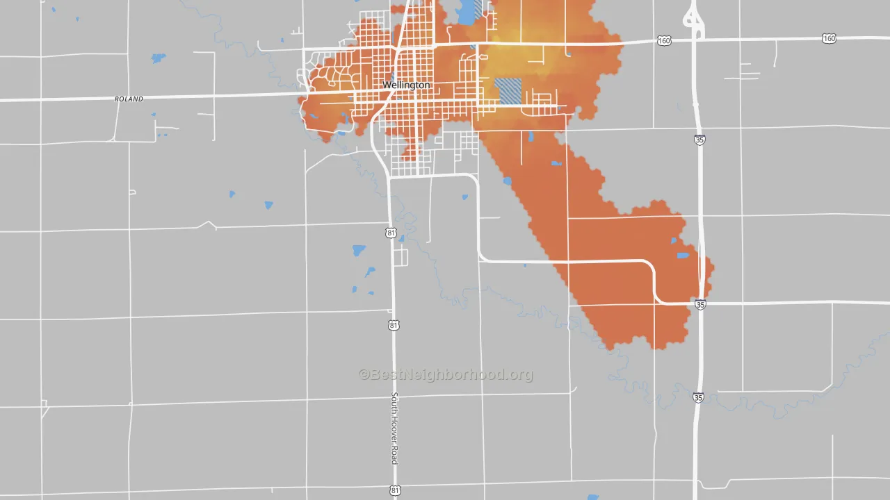 Bike Grade map of Rome, KS