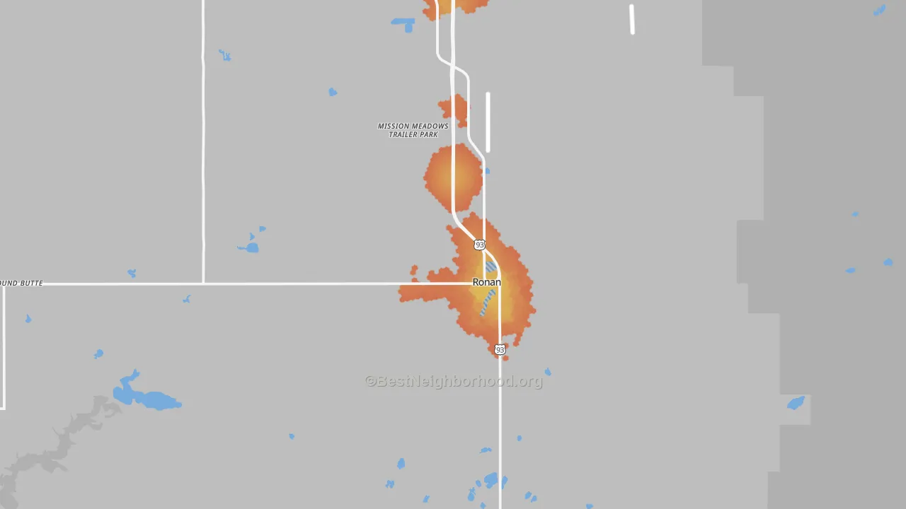 Bike Grade map of Ronan, MT