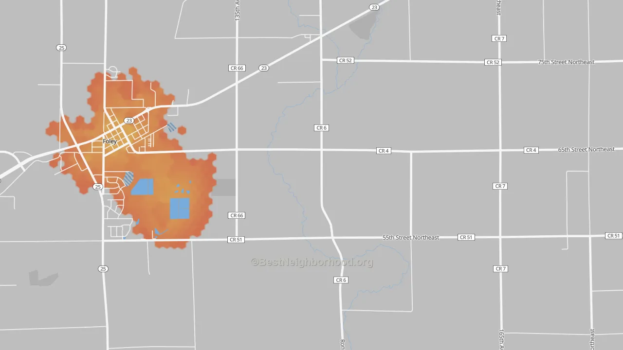 Bike Grade map of Ronneby, MN
