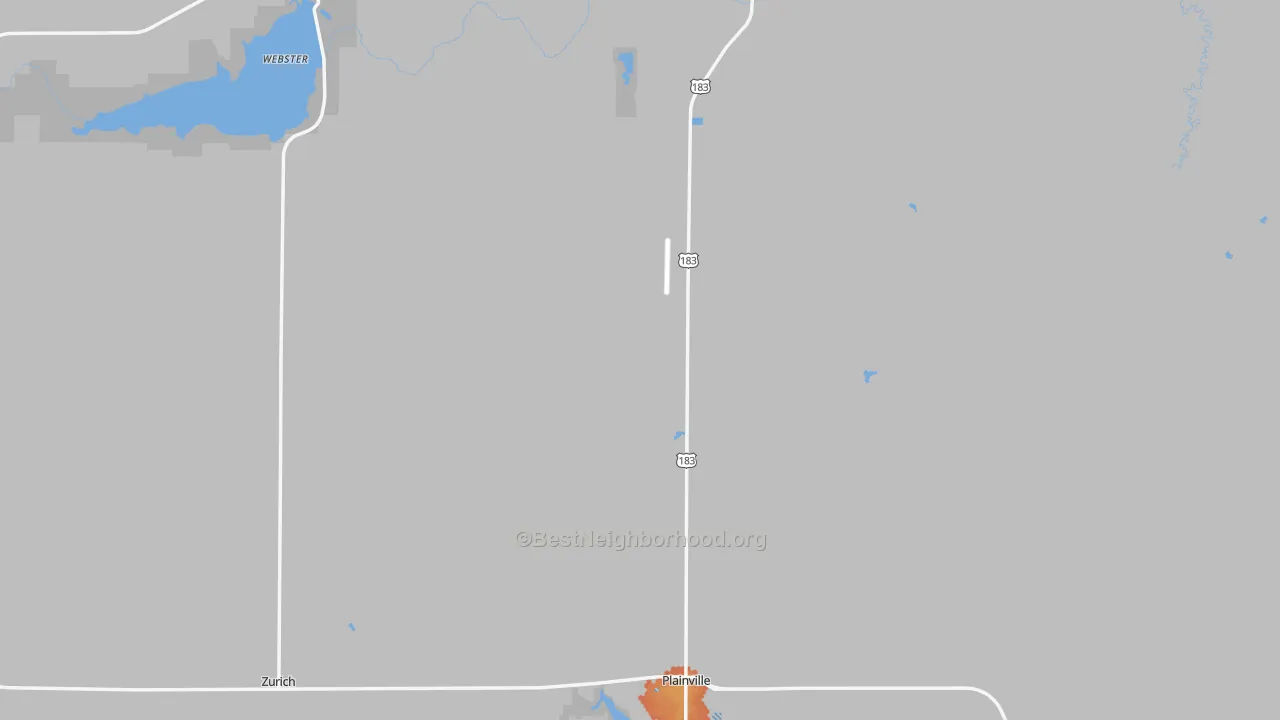 Bike Grade map of Rooks County, KS