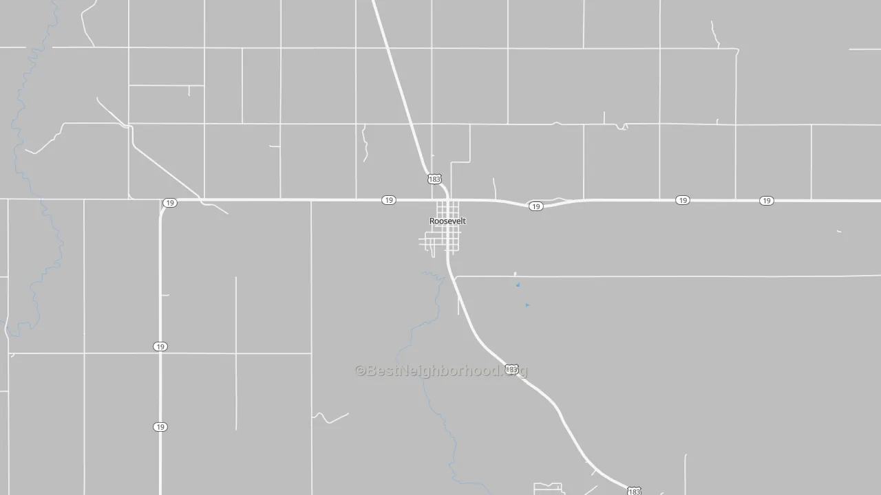 Bike Grade map of Roosevelt, OK