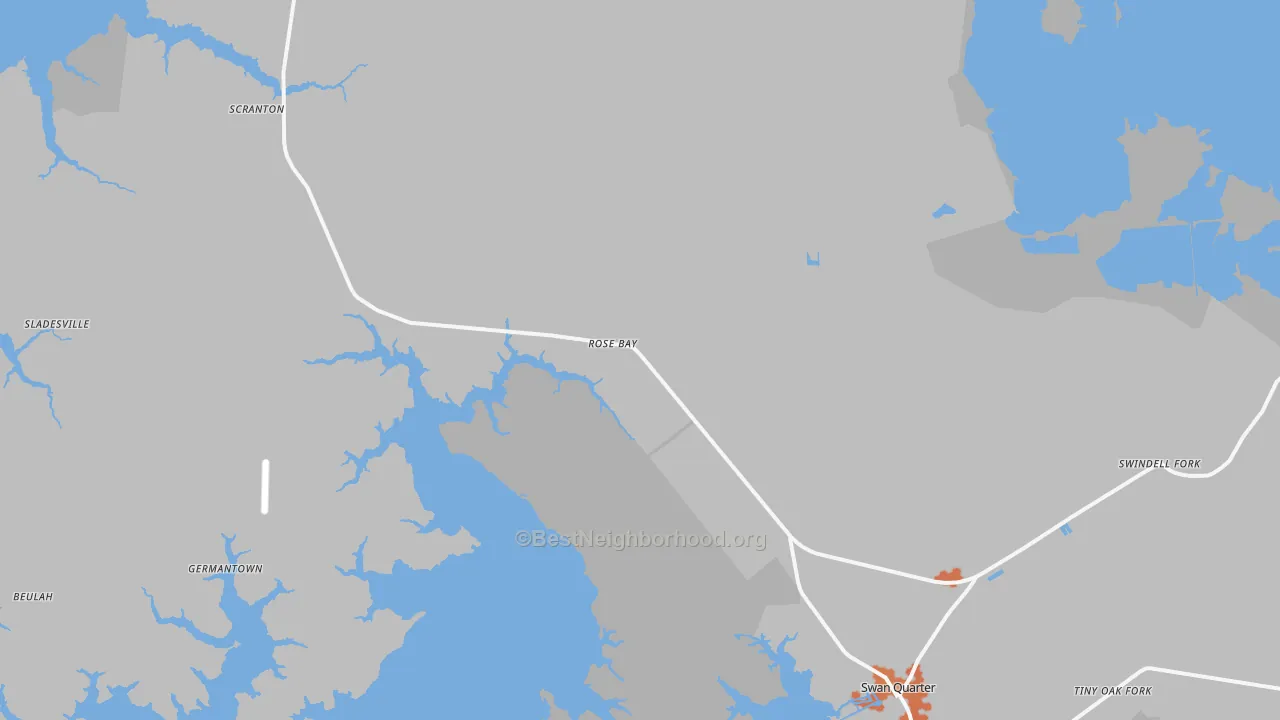 Bike Grade map of Rose Bay, NC