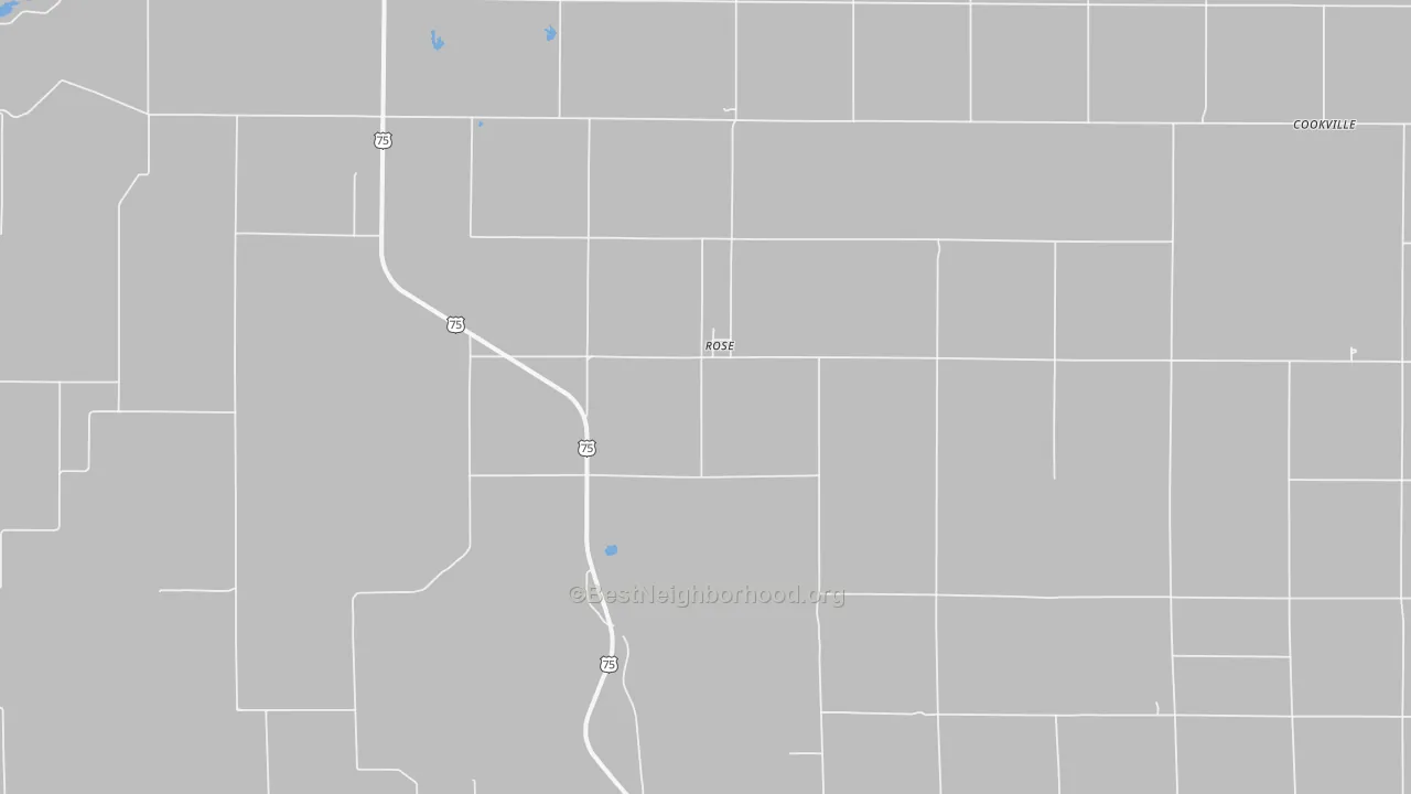 Bike Grade map of Rose, KS