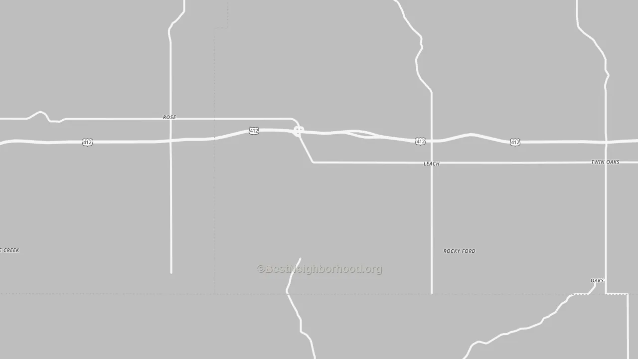 Bike Grade map of Rose, OK