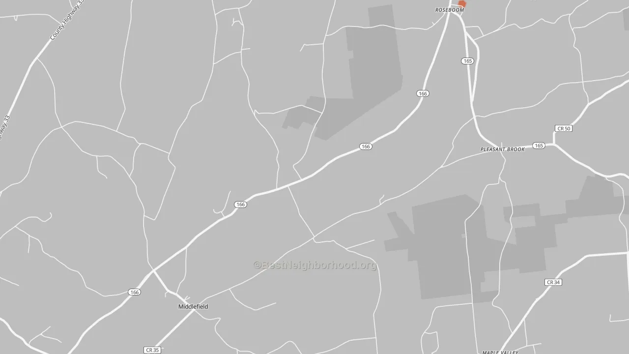 Bike Grade map of Roseboom, NY