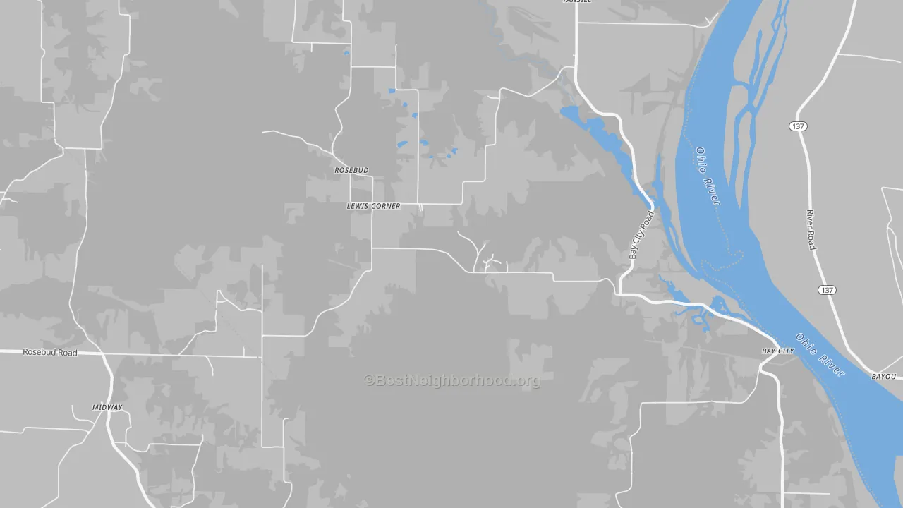 Bike Grade map of Rosebud, IL