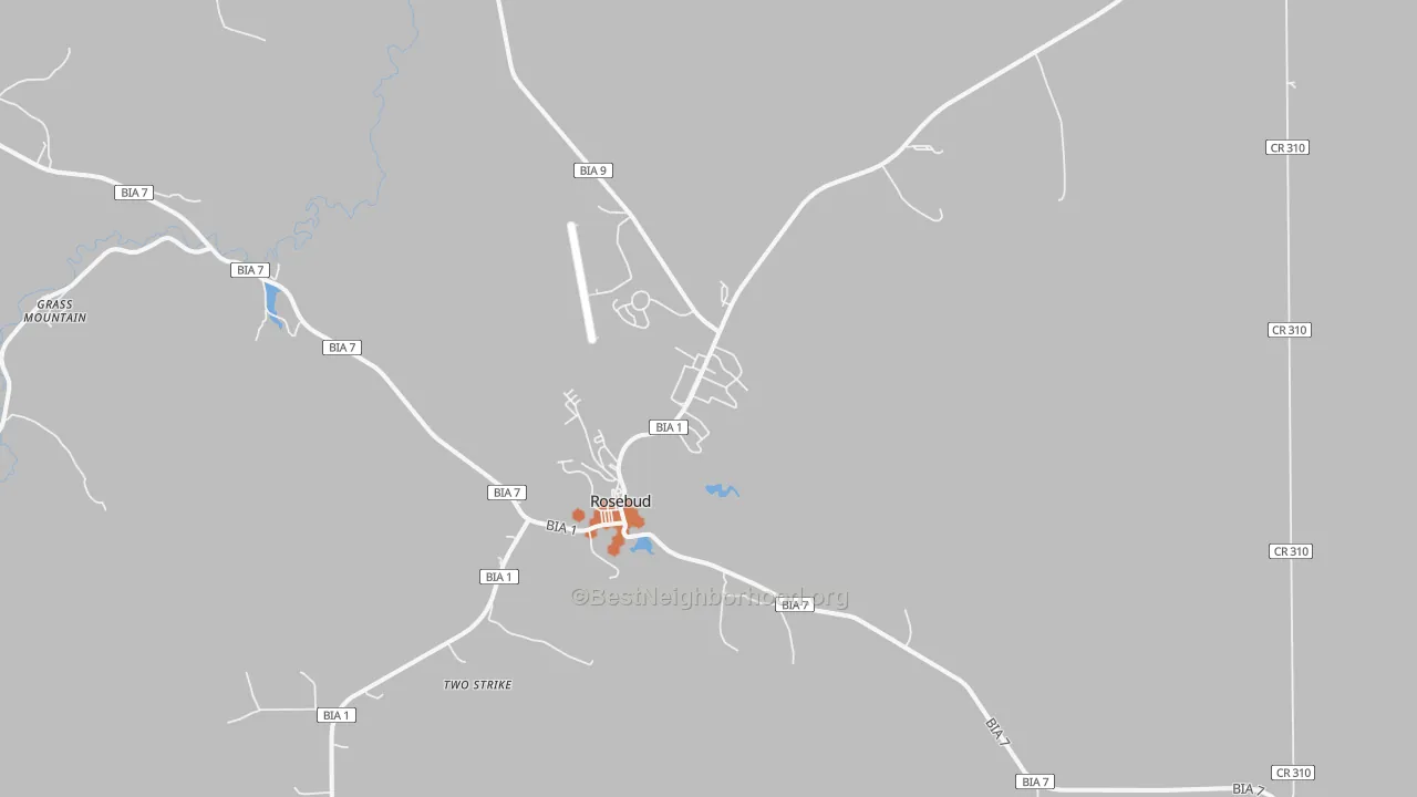 Bike Grade map of Rosebud, SD