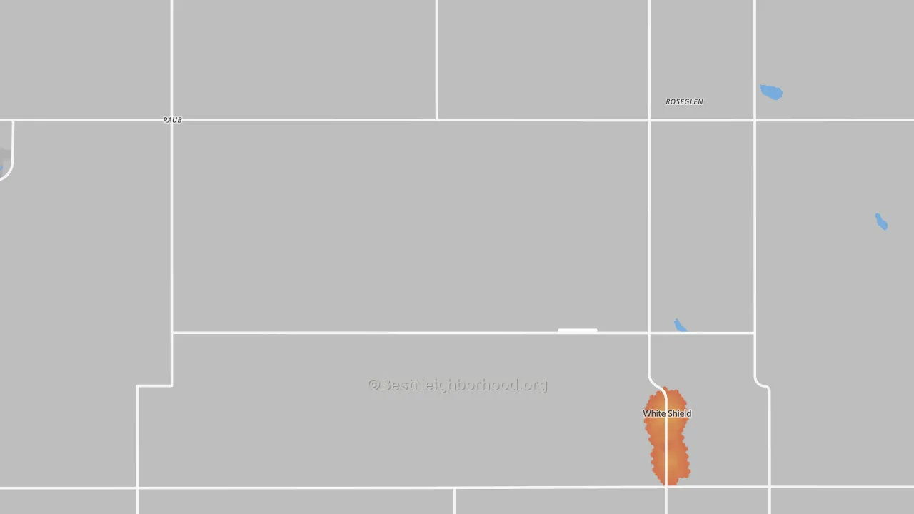 Bike Grade map of Roseglen, ND