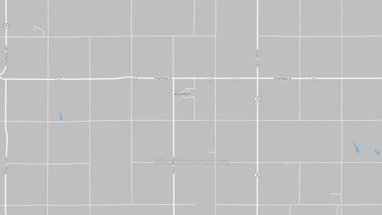 Bike Grade map of Rosemont, NE