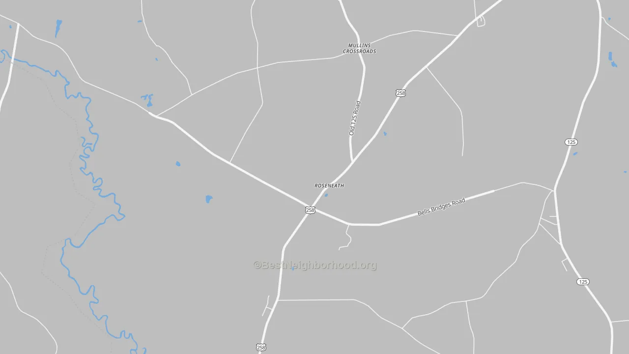 Bike Grade map of Roseneath, NC