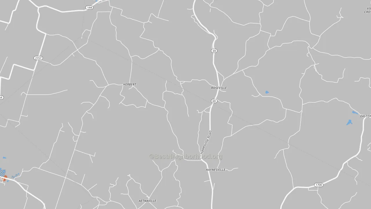 Bike Grade map of Roseville, KY