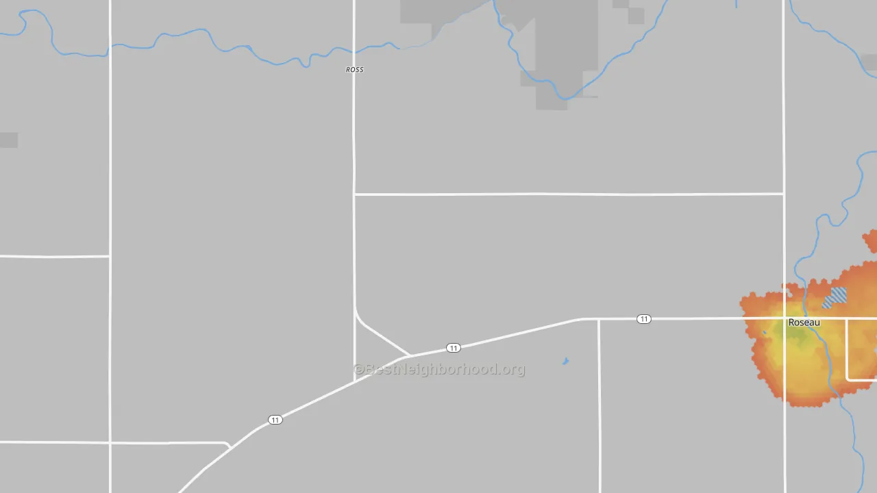 Bike Grade map of Ross, MN