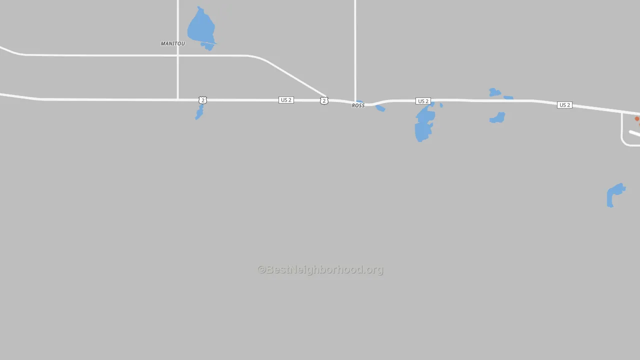 Bike Grade map of Ross, ND