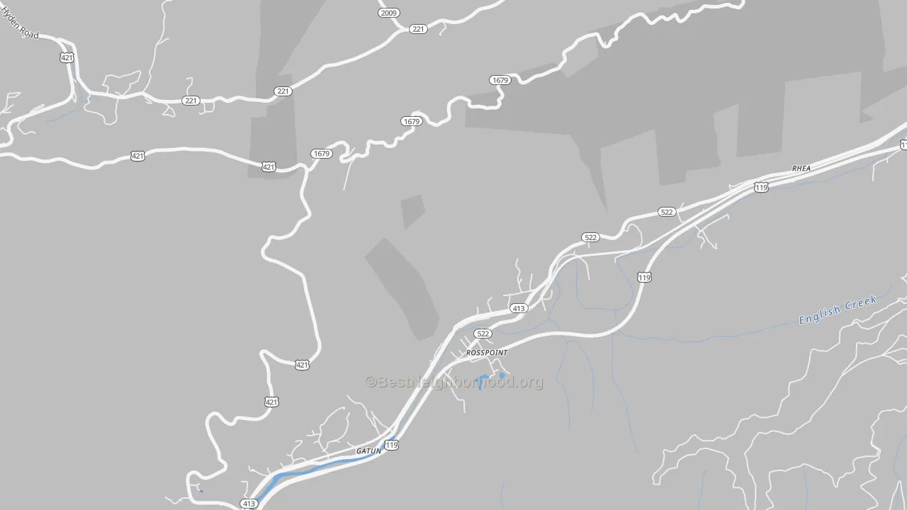 Bike Grade map of Rosspoint, KY