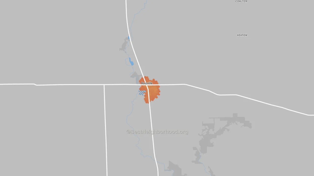 Bike Grade map of Rossville, IL