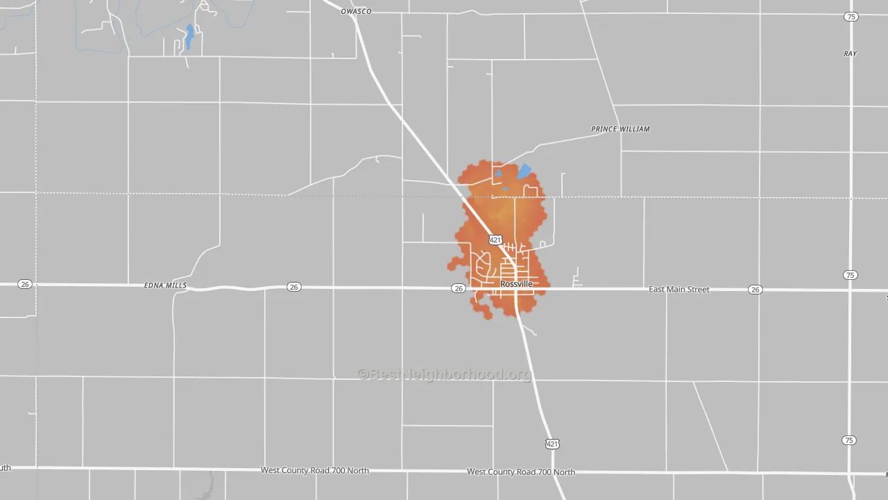 Bike Grade map of Rossville, IN
