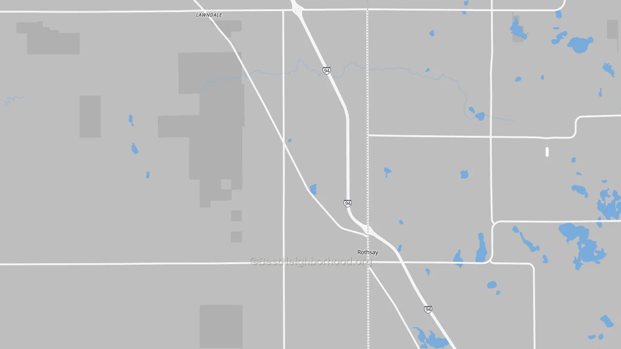 Bike Grade map of Rothsay, MN