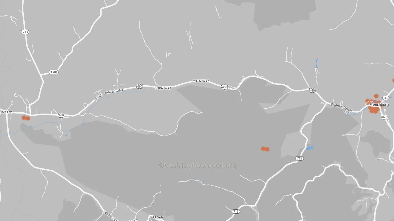 Bike Grade map of Rothwell, KY