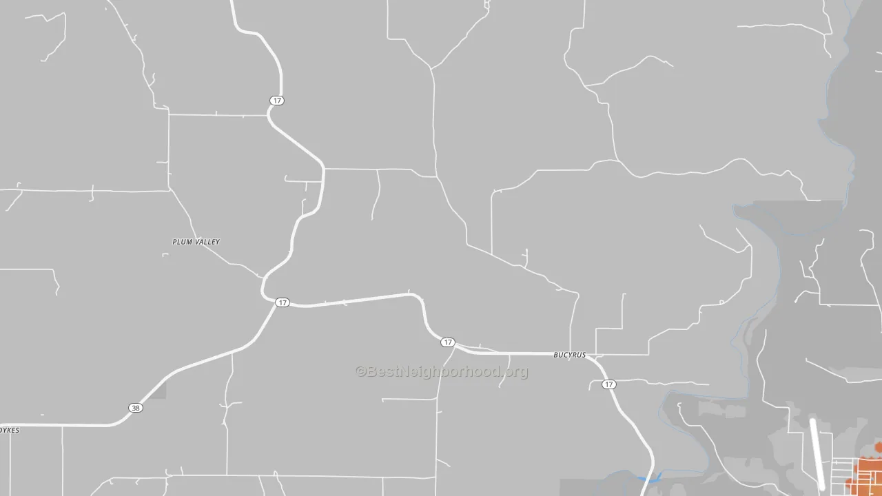Bike Grade map of Roubidoux, MO