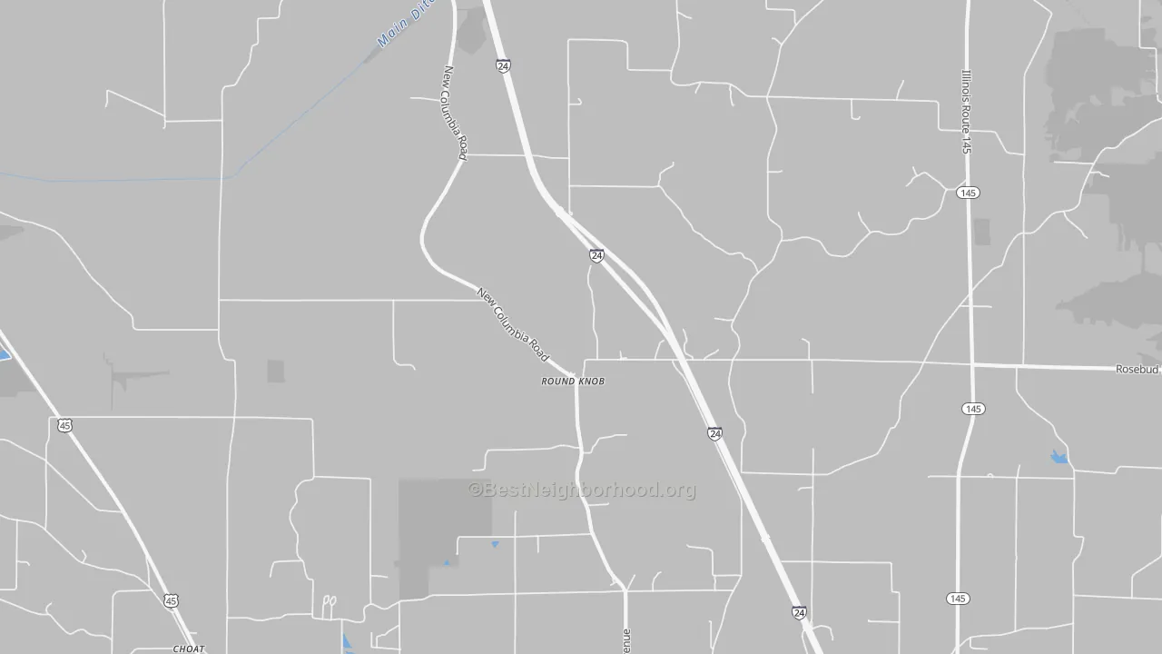 Bike Grade map of Round Knob, IL