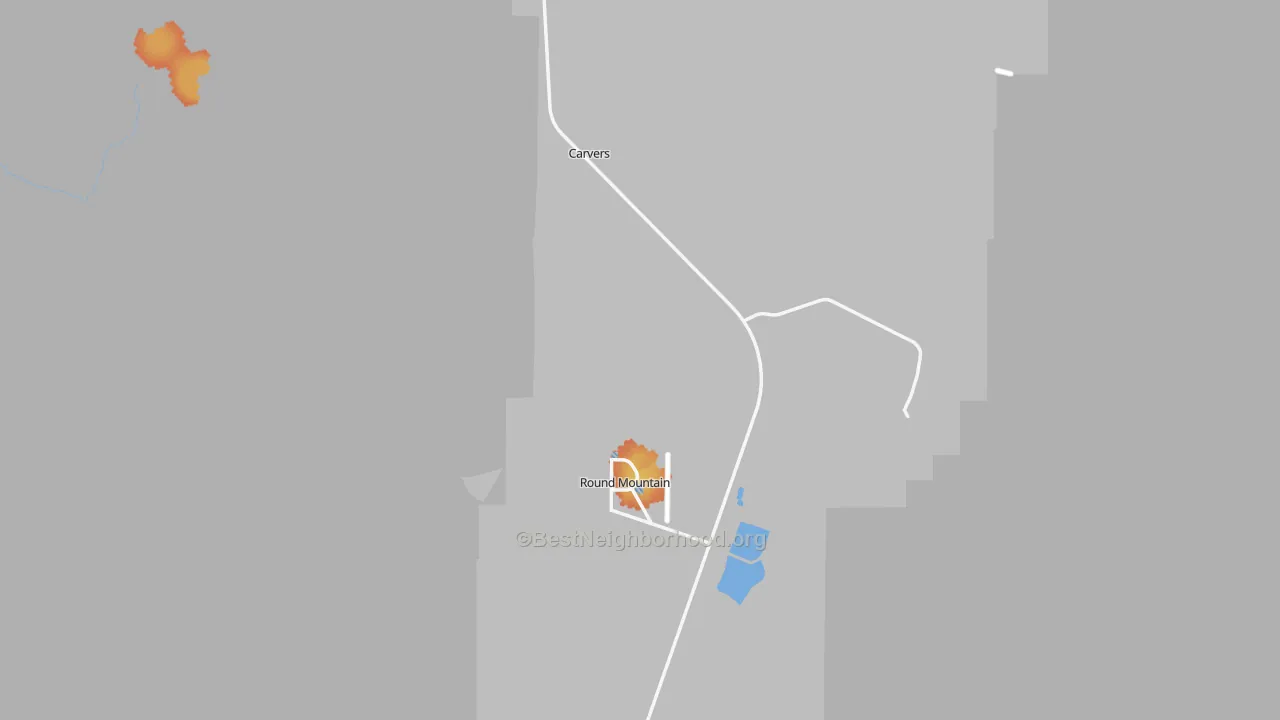 Bike Grade map of Round Mountain, NV