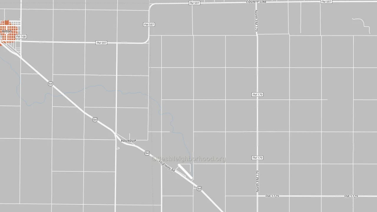 Bike Grade map of Roundup, TX
