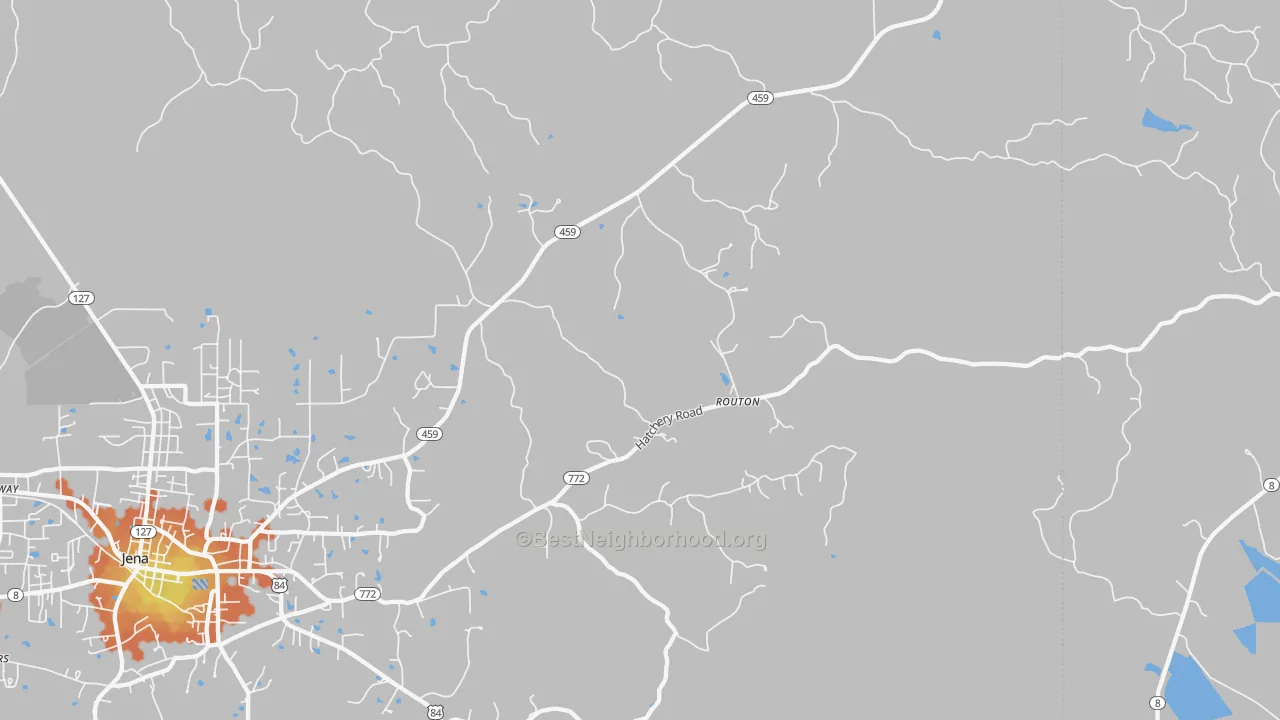 Bike Grade map of Routon, LA