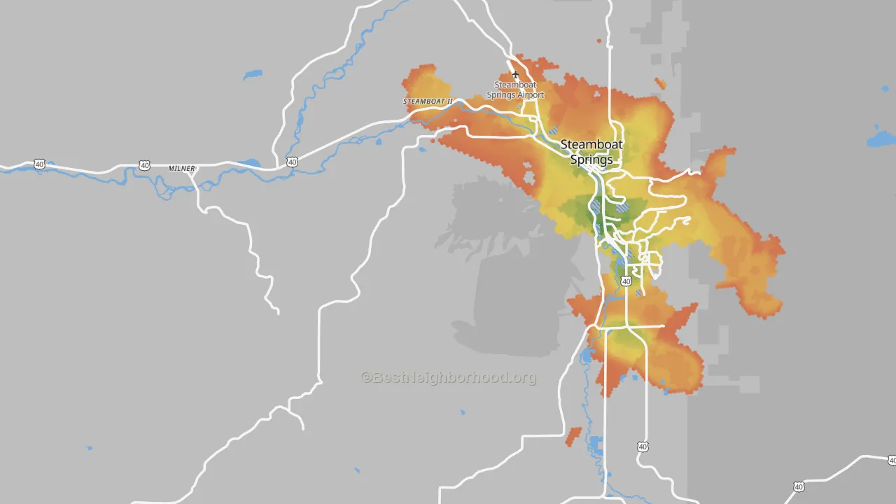 Bike Grade map of Routt County, CO