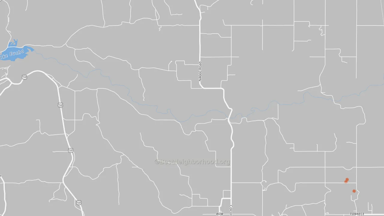Bike Grade map of Row, OK