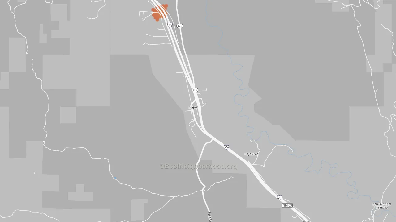 Bike Grade map of Rowe, NM