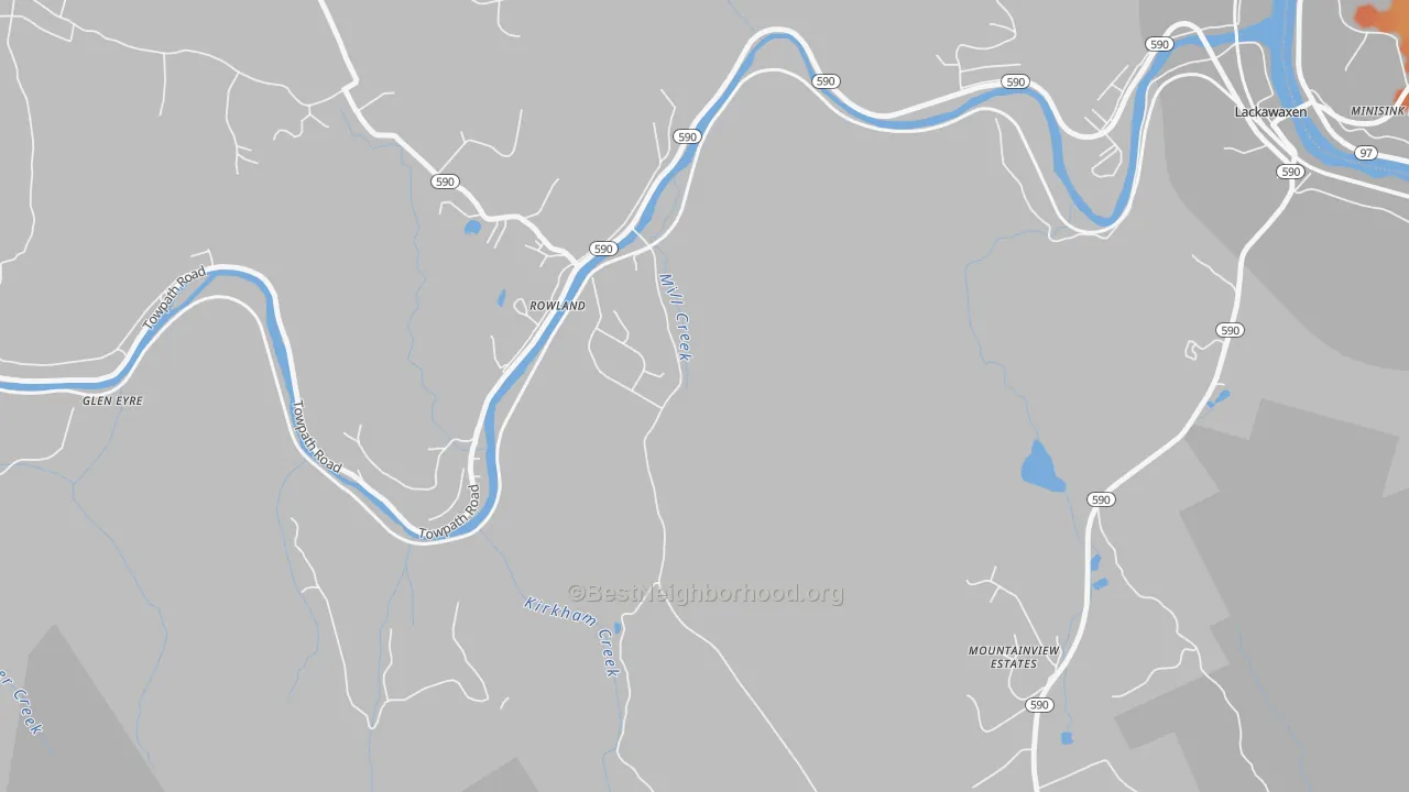 Bike Grade map of Rowland, PA