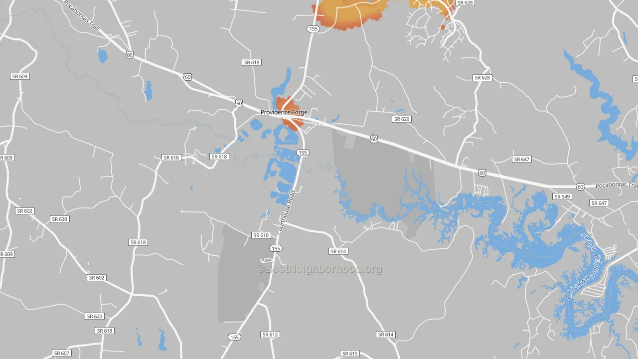 Bike Grade map of Roxbury, VA