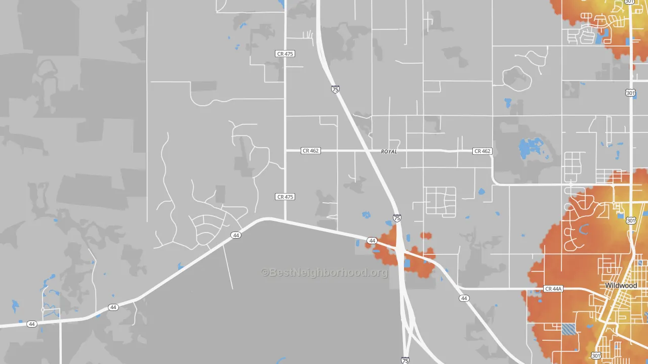Bike Grade map of Royal, FL