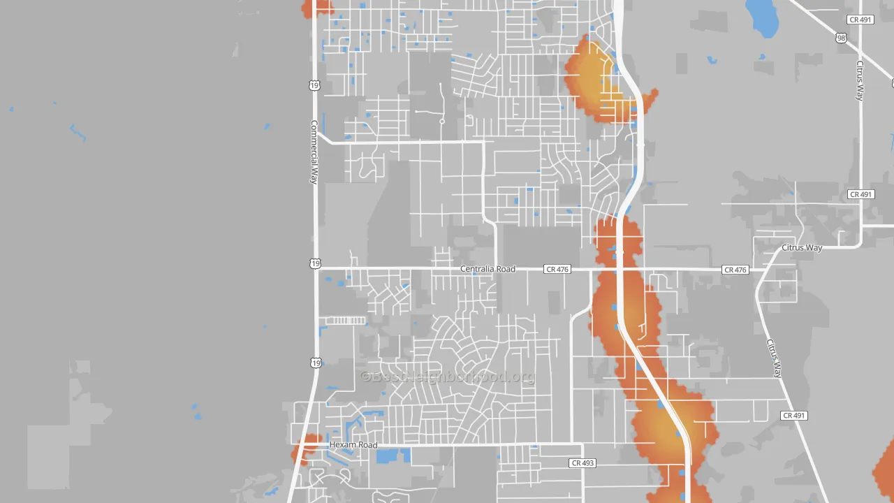 Bike Grade map of Royal Highlands, Brooksville, FL