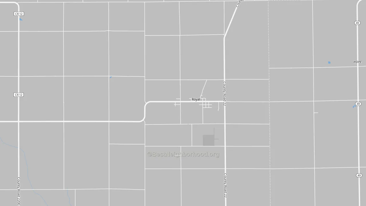 Bike Grade map of Royal, IL