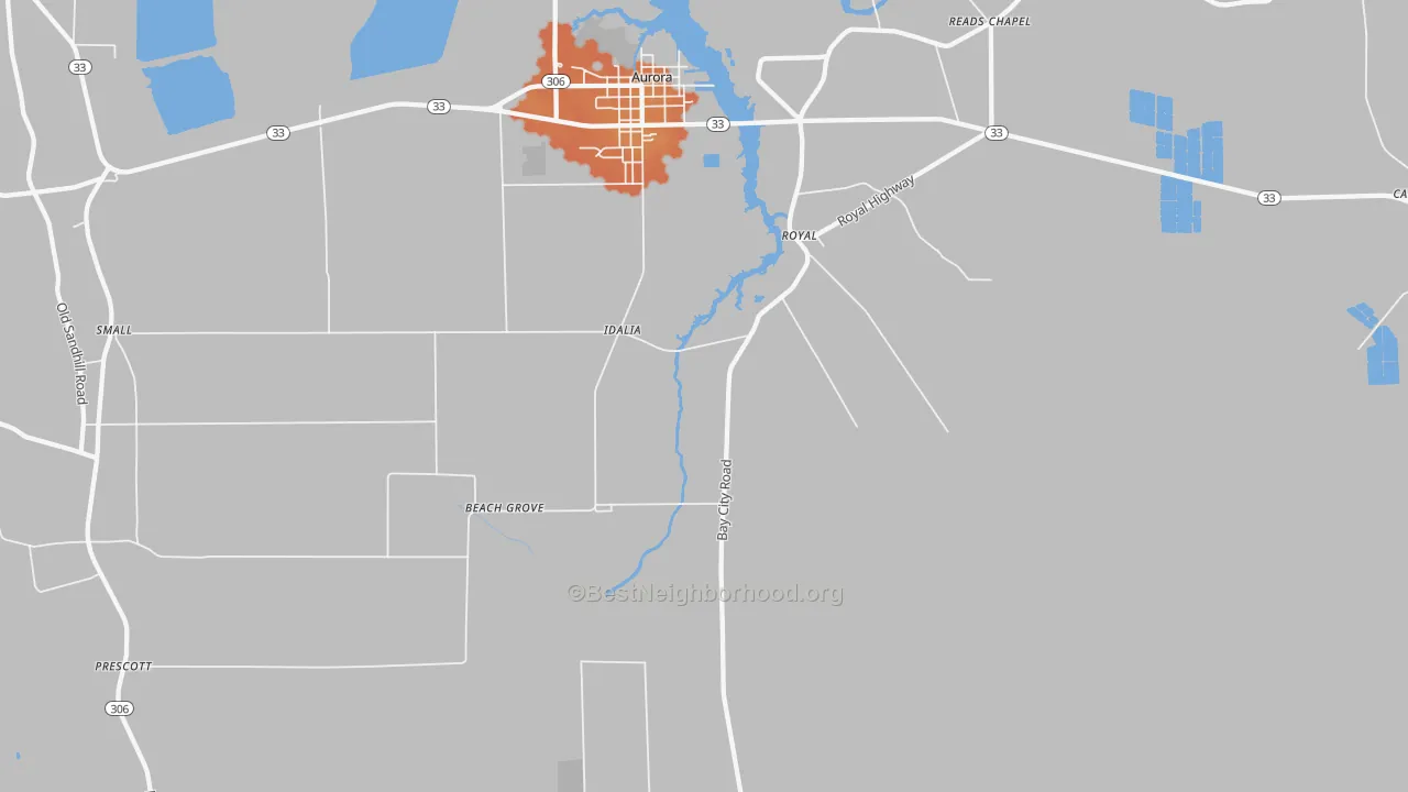 Bike Grade map of Royal, NC