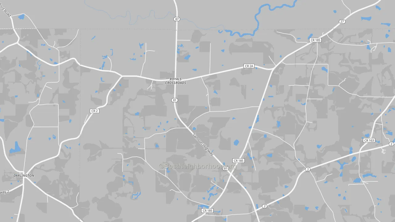Bike Grade map of Royals Crossroads, FL