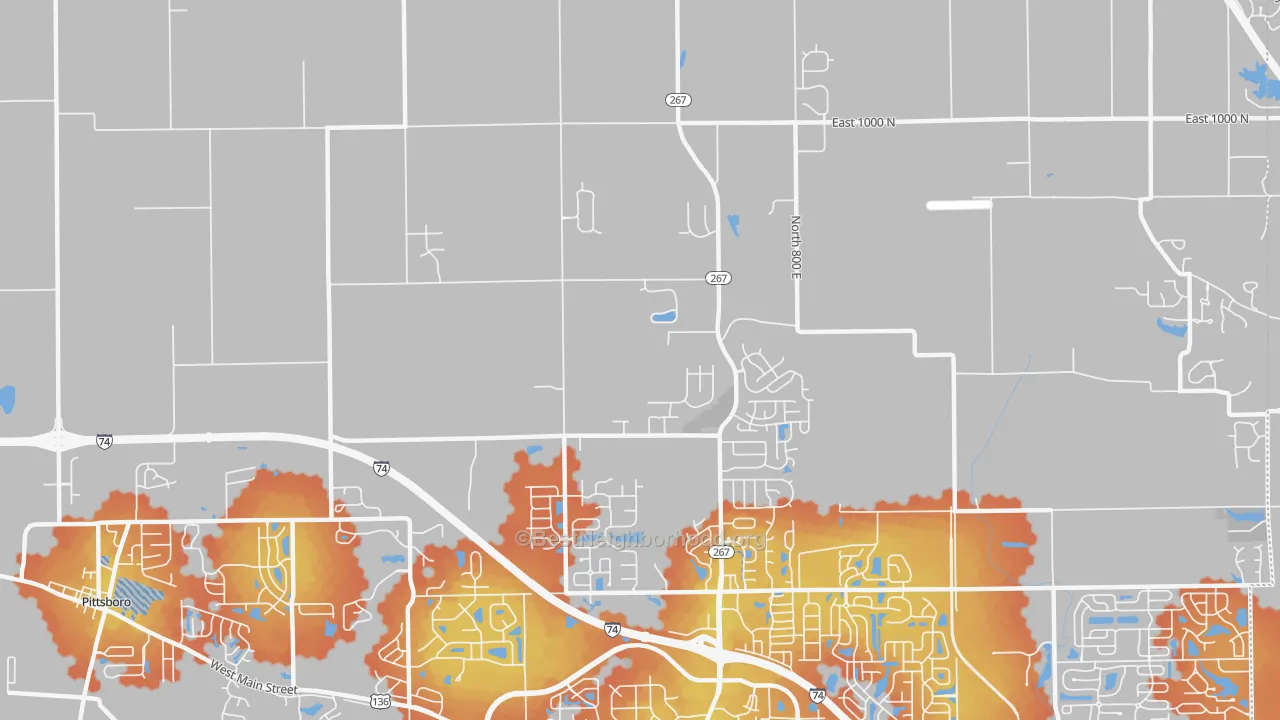 Bike Grade map of Royalton, IN