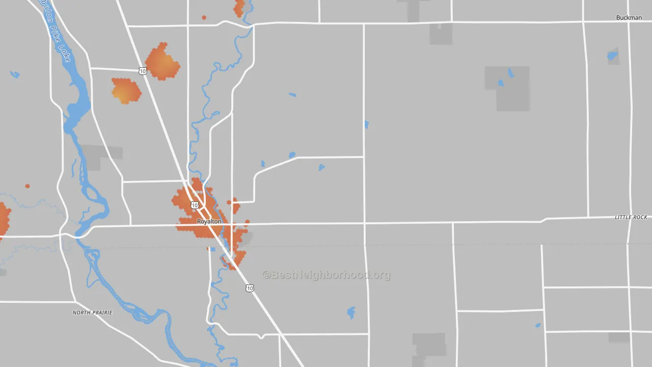 Bike Grade map of Royalton, MN