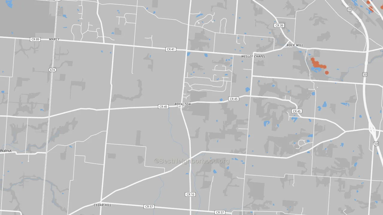 Bike Grade map of Royalton, OH
