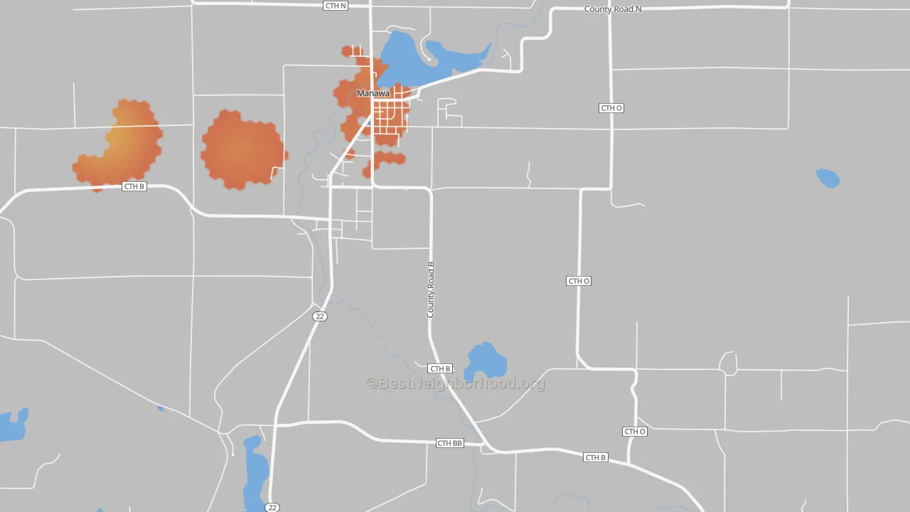 Bike Grade map of Royalton, WI
