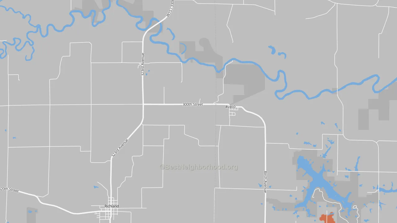 Bike Grade map of Rubio, IA