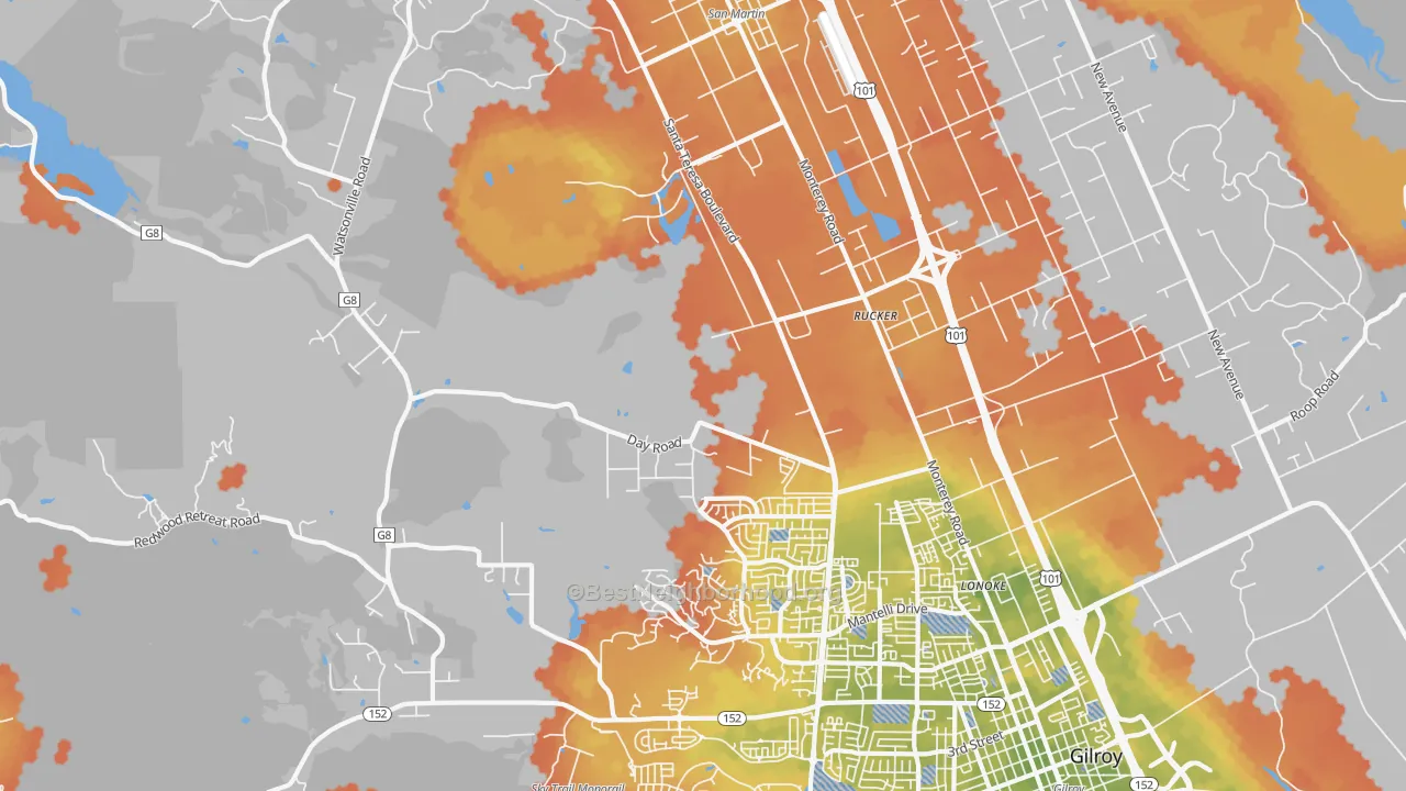 Bike Grade map of Rucker, CA