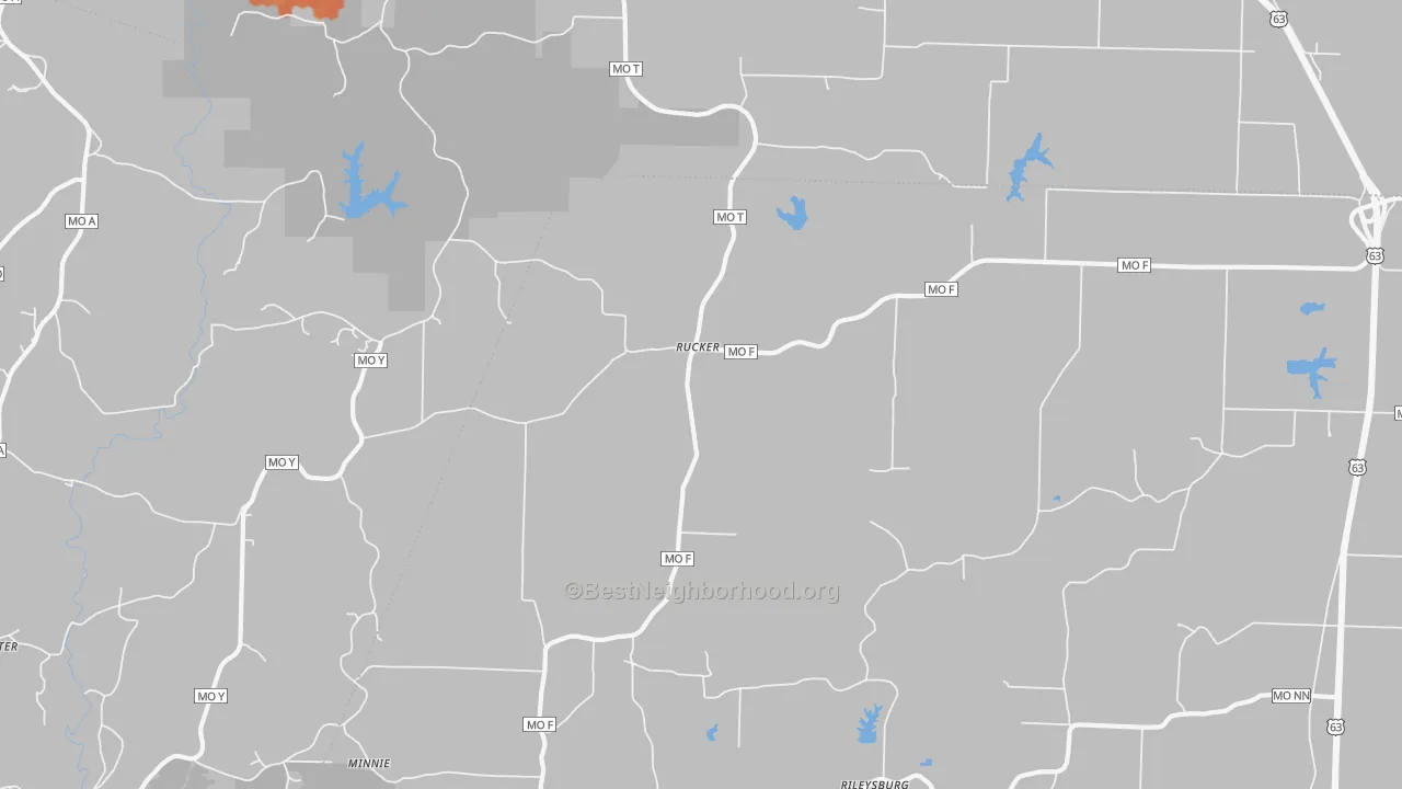 Bike Grade map of Rucker, MO