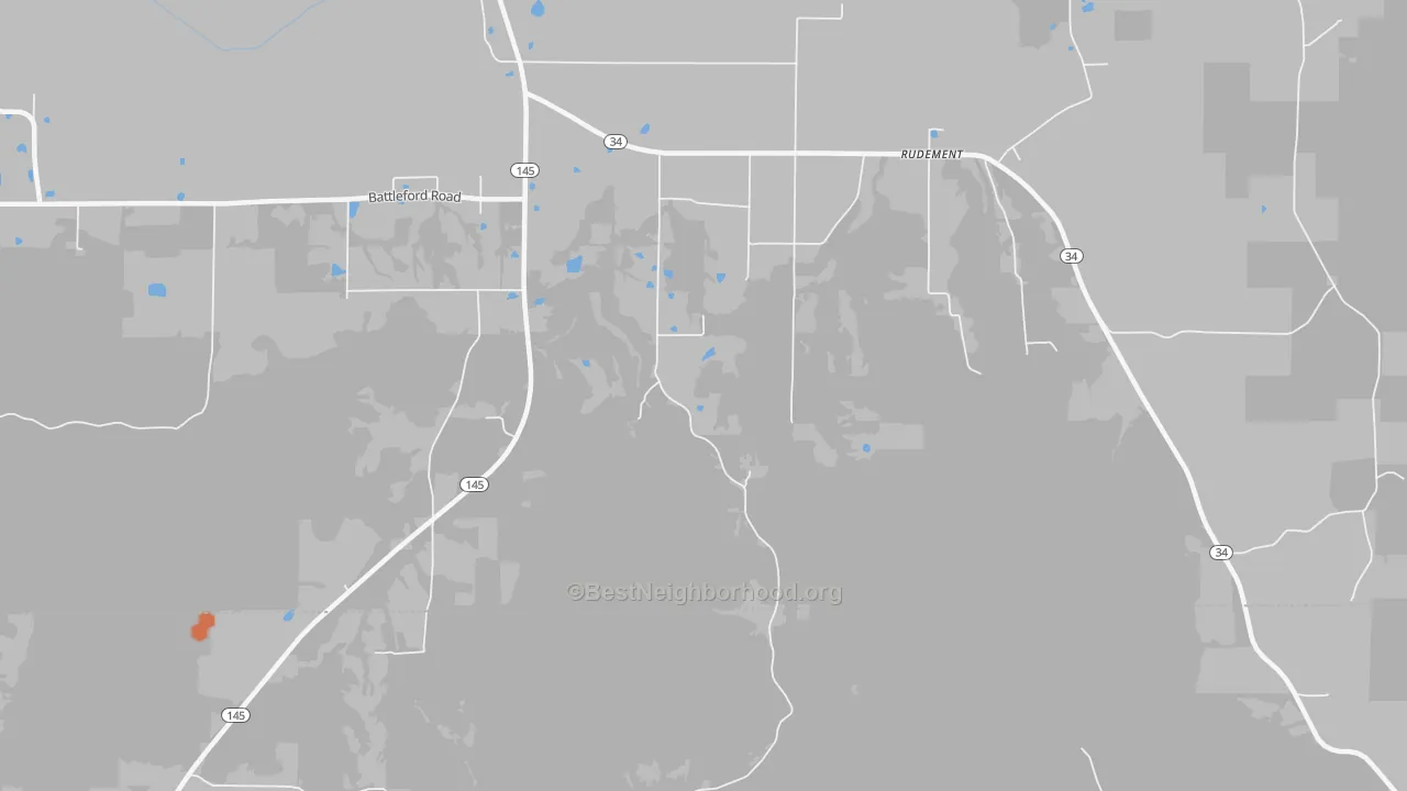 Bike Grade map of Rudement, IL