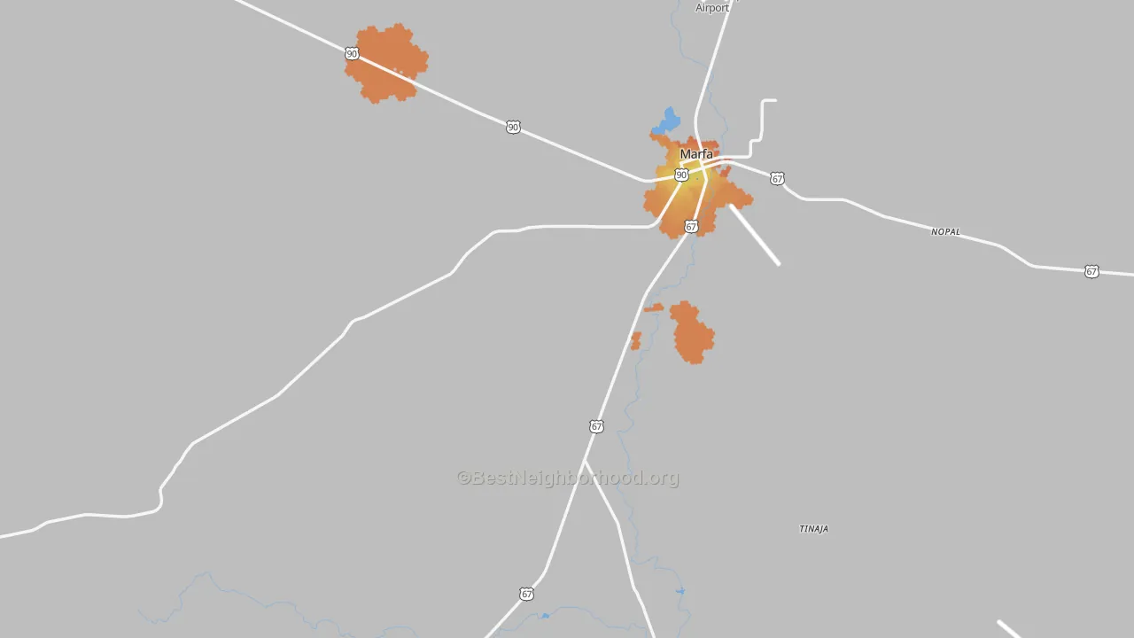 Bike Grade map of Ruidosa, TX